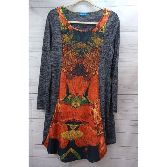 Aster By Firmiana Dress Long Sleeve Gray Goth Emo Spycodelic Sz Ĺ - Picture 1 of 11